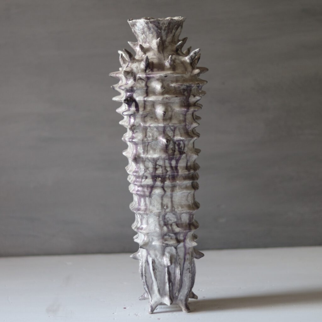 square-sculptural Textured Square Sculptural Vase – Handmade Modern Art Object | Minimalist Statement Decor | One of a Kind-vase-hand made