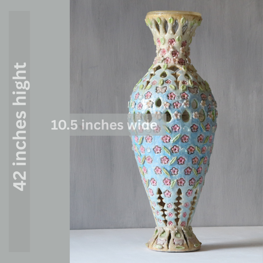 Large-scale air dry clay vases