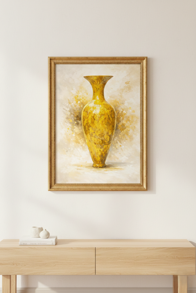golden vase art print