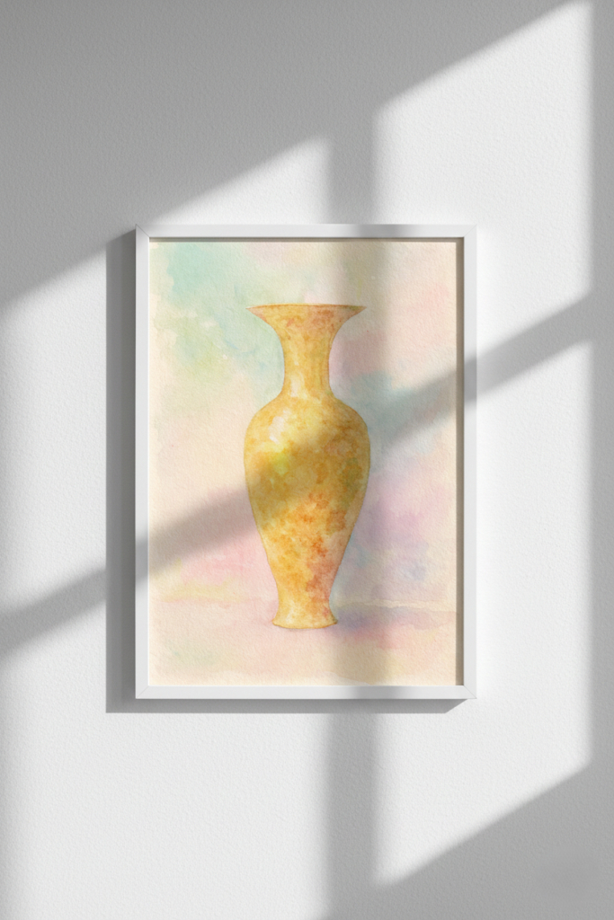 yellow vases wall art 1