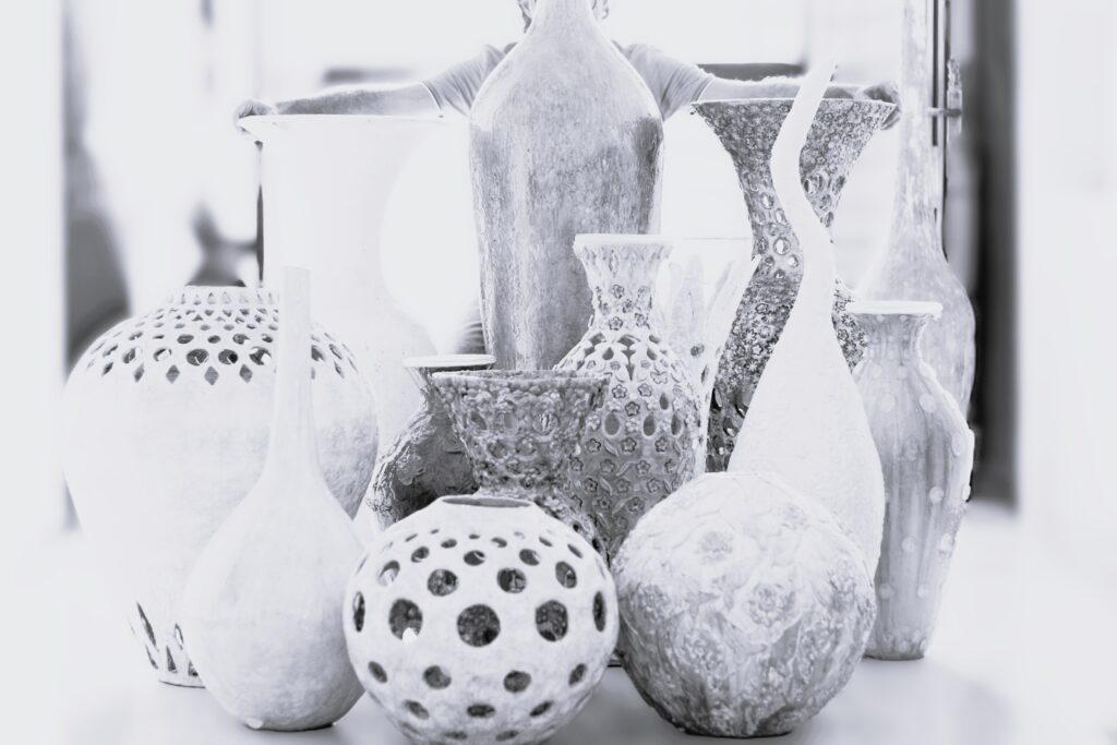 Art and vases by MKS the artist one of the kind vases large floor vases , best design sculprted vases for luxry interior  