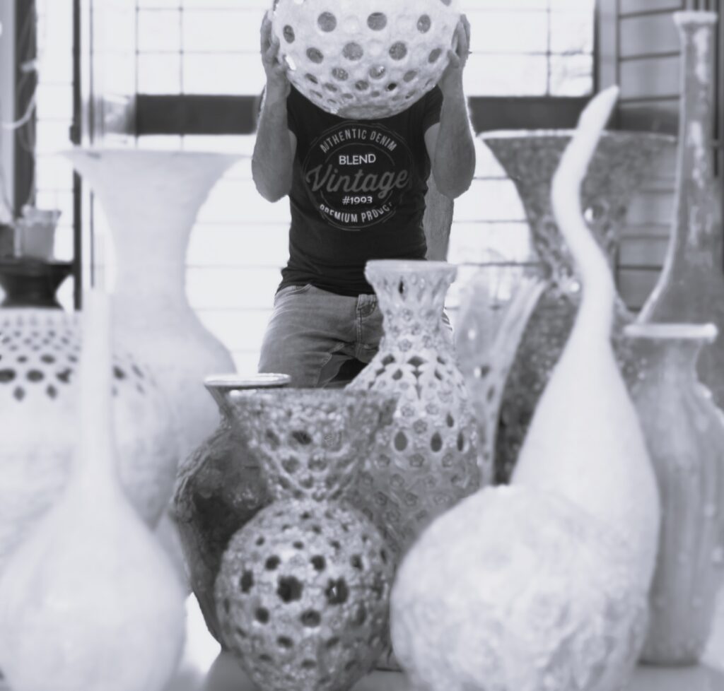 art and vases sculptural vases by MKS the artist 