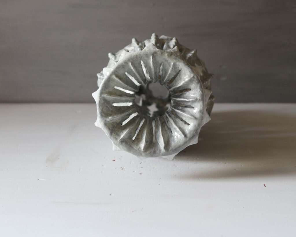 unique texture grey and white vases