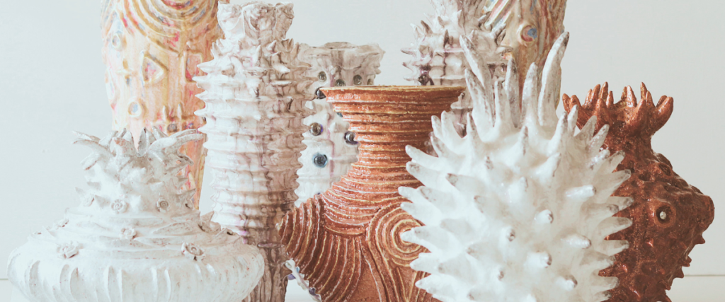About 2 large sculptural vases one of a kind unique designs for interior designers and art lovers