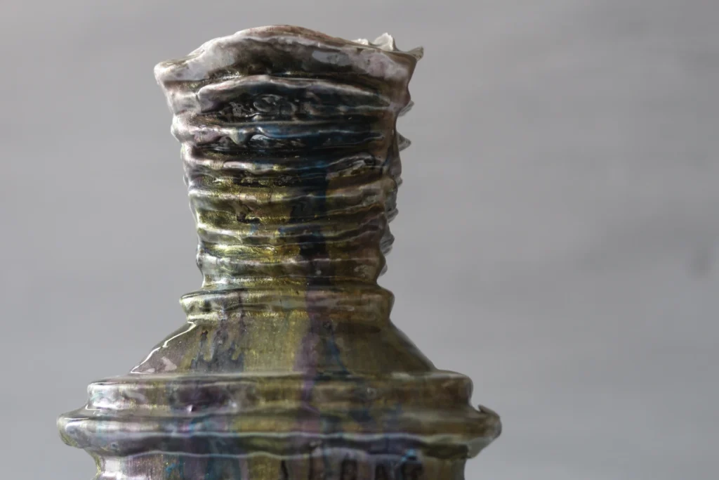 black blue golden vase